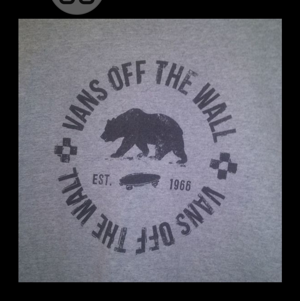 Vans Heather Gray Bear Graphic Tee